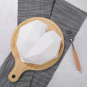 Diamond 3d Love Heart Shape Silicone Molds For Baking Sponge Chiffon Mousse Dessert Cake Safe And Durable Mold