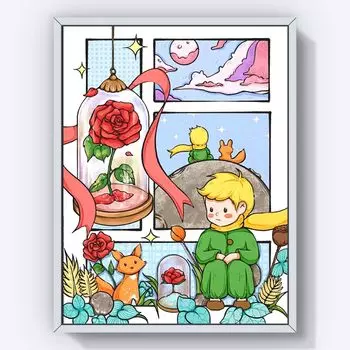 Diamond Art Anime Kit 40x50cm Diamond Painting Round Beads Full Paste Type Bead Art Adults Children Stylish DIY Handmade Painting Craft Kit Artwork