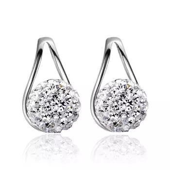 Diamond Ball Fashion New Shambhala Full Water Diamond Ball Stud Серьги Темперамент, Женские Украшения Для Ушей