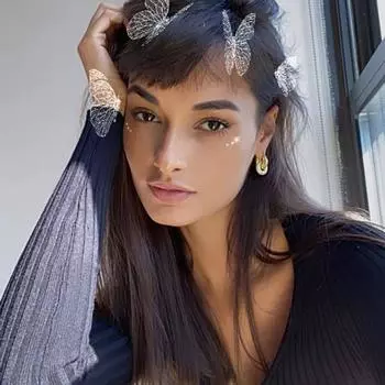 Diamond circle earrings women s ins cold wind retro versatile, removable double ring earrings creative earrings