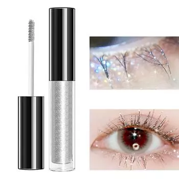 Тушь для ресниц Diamond Glitter, быстросохнущая, стойкая, подкручивающая, блестящая, для роста ресниц, косметика для водостойких ресниц