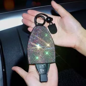 Diamond Key Cover Case Set Shell Skin Remote Key Blank Fob Auto Parts Car Accessories for Girl for Fiat 500 Bmw F10 Bmw F30 белый