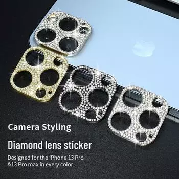 Diamond Lens Film для iPhone 13 Pro Max — устойчивая к царапинам защитная пленка для камеры IP12 королевский синий