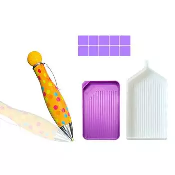 Diamond Painting Pen Diamond Embroidery Pens Multifunctional Bowling Ball Point Drill Pen with Clay & Plate for Art Crafts 2