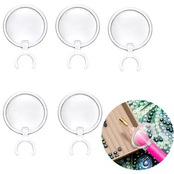 Diamond Pen Magnifier Clip Plastic Round DIY Diamond Painting Tool Point Drill Pen Magnifying Light Accessories Spot Auxiliary