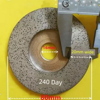 Diamond Polishing Pad Wheel Glass Marble Plate Ceramic Magnetic Porcelain Trimming and Grinding Stone Polishing and Sintering Angle Grinder Special 80*240 mesh * glass edging wheel (fine sand)