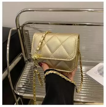 Diamond Popular Chain Grid Fashion Girl Daily Use Shoulder Bag Crossbody Bag