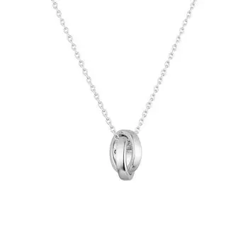 Diamond Silver Pair Necklace 112124421851 [Yondo Sea]