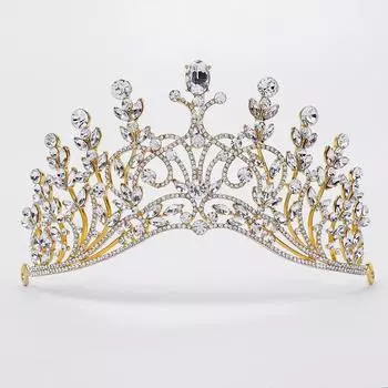 Бриллиантовая тиара, роскошная свадебная корона в европейском стиле со множеством страз, аксессуары для подиумного платья
