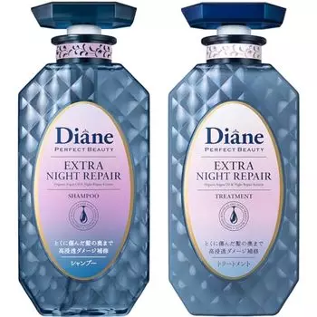 Diane [2024] Shampoo & Treatment Night Deep Repair Midnight Berry Scent Perfect Beauty Extra Night Repair Set Purchase 450ml x 2