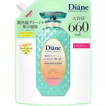 Diane [Большая емкость] Уход с ароматом грейпфрута и перечной мяты Perfect Beauty Extra Fresh & Repair 660 мл