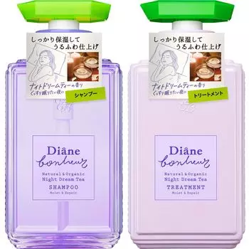Diane Bonheur Шампунь-терапия Dream Tea Moist Repair 500 мл x 2 Органический и [ночной аромат] и без добавок
