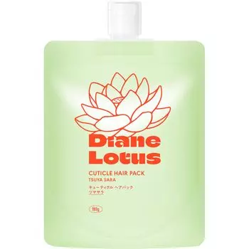Diane Lotus Cuticle Hair Pack Маска для волос [Tsuyasara] 180 г, Блестящая, Смываемый уход, зелёный