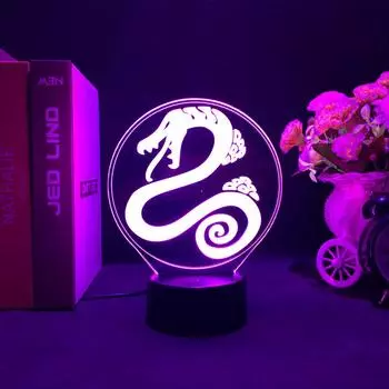 Diane Serpent s Sin of Envy The Seven Deadly Sins Аниме Лампа 3D светодиодный ночник для детей Спальня Декор Свет Манга Настольная лампа