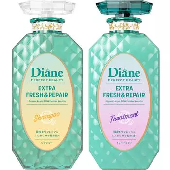 Diane Шампунь-лечение Peppermint Perfect Beauty Extra Fresh Repair 450 мл x 2 [2025] & [Грейпфрут и аромат] &