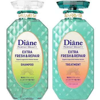 Diane Шампунь-лечение с перечной мятой Perfect Beauty Extra Fresh Repair 450 мл x 2 [2024] & [Грейпфрут и аромат] &