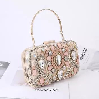 Diansheng New Europe and America Heavy Industry Ladies Dinner, вечерняя банкетная сумка с бриллиантами и кроссбоди