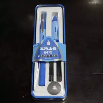 Dianshi Ds761S Непроливающаяся чернильная ручка Креативный цвет макарон Треугольная Положительная осанка Двухцелевая Ручка для письма для студентов с заостренным наконечником EF