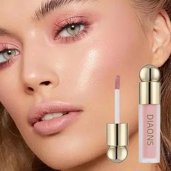 DIAONI Lip & Cheek Многофункциональные увлажняющие жидкие румяна для контурирования и хайлайтера 1# English version красный