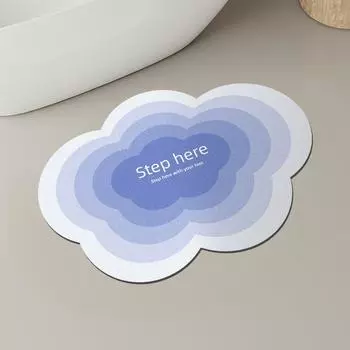 Коврик для пола Diatom Mud Absorbent серии Cloud для ванной комнаты, входной двери, нескользящий коврик для ног, туалет 40 * 60cm