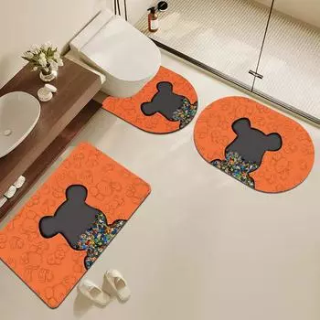Diatom Mud Absorbent Mat Bathroom Bathroom Door Anti-slip Floor Mat Hand Sink Surface Drain Mat Toilet U-shaped Foot Mat 40*60CM
