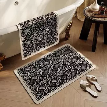 Диатомовый грязепоглощающий коврик для унитаза, быстросохнущий коврик для двери, коврик для ванной комнаты, туалета, нескользящий коврик для унитаза 40 * 60CM