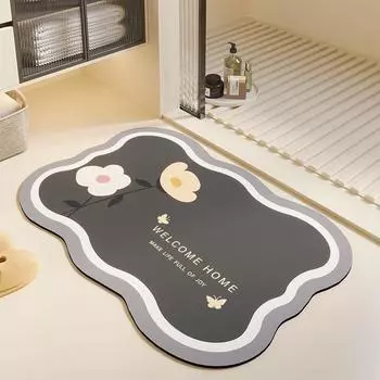 Diatom mud absorbent non-slip toilet floor mat toilet bathroom floor mat 40cmx60cm