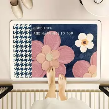 Diatom Mud Absorbent Quick-drying Bathroom Floor Mat Toilet Kitchen Non-slip Foot Mat Toilet Toilet Toilet Carpet 40x60cm