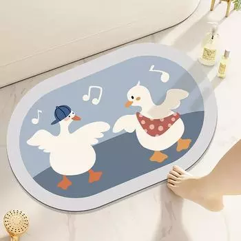 Diatom Mud Cushion Absorbent Mat Bathroom Floor Mat Diatomaceous Earth Non-slip Quick Drying Bathroom Floor Mat Kitchen Toilet Rug 40 * 60cm Crystal Velvet