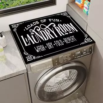 Diatom Mud Drum Washing Machine Cover: Modern, Water-Absorbing, Quick-Drying, Dustproof Pad for Refrigerator. 50*50cm