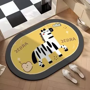 Diatom mud floor mat, absorbent and dirt resistant, quick drying foot mat for bathroom entrance and door mat for household use 40X60cm 15.7X23.6in