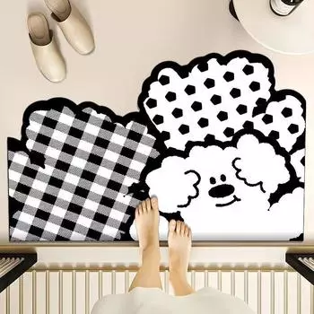 Diatom Mud Style Floor Mat Household Bathroom Floor Mat Entrance Door Mat Bathroom Absorbent Foot Mat 50x80cm