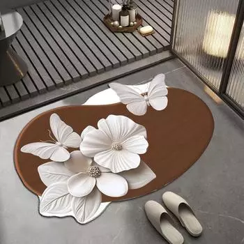 Диатомовый нескользящий коврик для ног, туалетный коврик, коврик для пола, дверь, устойчивый к грязи, бытовая химия, ванная комната, впитывание воды, быстрое высыхание 40 * 60cm