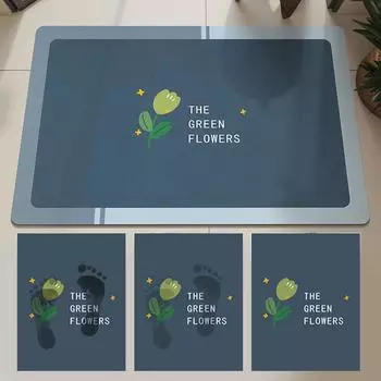 Diatomaceous Earth Bathroom Floor Mats Bathtub Ant Slip Bath Mat Quick Drying Shower Floor Toilet Rugs Doormat Washable 40cmx60cm