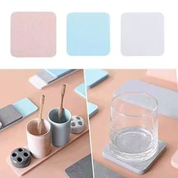 Diatomaceous Earth Dish Drying Mat Efficient Water Absorption for Cleanliness Green