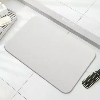 Diatomaceous mud floor mat, bathroom anti slip mat, absorbent quick drying diatomaceous earth floor mat 40X60cm 15.7X23.6in темно-серого