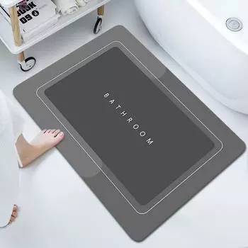 Диатомит для ванной комнаты и туалета Водопоглощающий, моющийся, грязеотталкивающий, противоскользящий коврик для ванной комнаты из диатомита 40X60CM