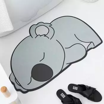Diatomite Simple Cute Household Bathroom Toilet Soft Door Mat Cartoon Water-absorbent Non-slip Foot Mats 40X60CM