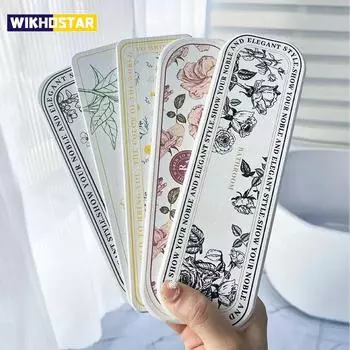Диатомитовая впитывающая подкладка, мыльница, настольный коврик, поднос для ванной комнаты, столовой, коврики с цветочным узором, подставки из диатомита
