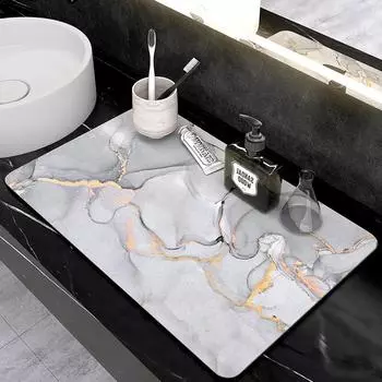 Диатомитовые дренажные прокладки для ванной комнаты, впитывающий коврик для сушки посуды, подставка для посуды, коврик для сушки посуды, подставка для чашки чая, держатель для напитков на кухне 30x40 cm