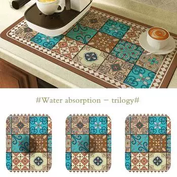 Диатомитовые коврики для посуды, сушилки для кухонных столовых приборов, коврик для сушки посуды, термостойкий коврик для столешницы, нескользящий коврик для сушки посуды 30x40cm