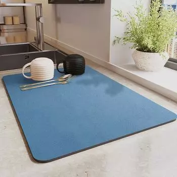 Диатомитовый коврик для слива на кухне, впитывающий коврик для столешницы, коврик для сушки посуды, нескользящий противообрастающий коврик для стола 30 * 40CM