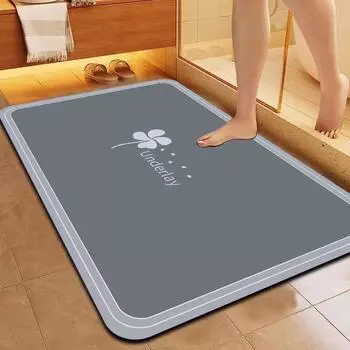 Диатомовая грязь быстросохнущий мягкий коврик для пола ванная комната туалет дверь впитывающий нескользящий коврик 40cmx60cm