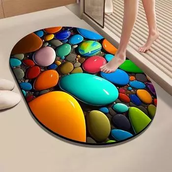 Диатомовая грязь быстросохнущий впитывающий нескользящий коврик для ванной комнаты 4060cm