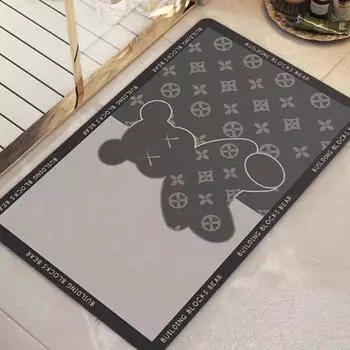 Диатомовая грязь бытовой входной двери ванной абсорбирующий коврик для пола кухни туалета резиновый нескользящий большой коврик для ног 40 * 60Cm