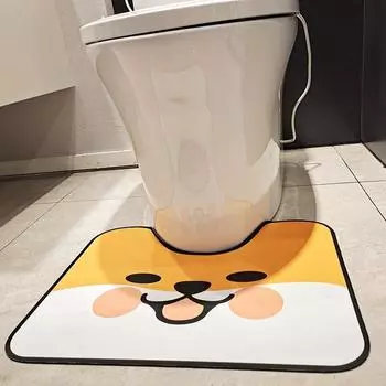 Диатомовая грязь для туалета U-образный впитывающий коврик для ног для ванной комнаты двухкомпонентный коврик для пола для ванной комнаты нескользящий быстросохнущий ковер 40 * 50cm
