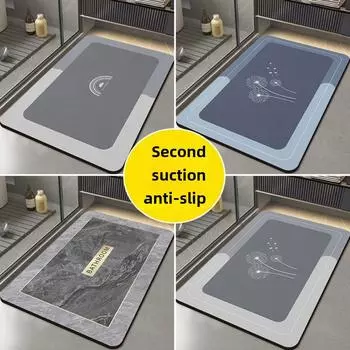 Диатомовая грязь для ванной комнаты, быстросохнущий мягкий коврик для пола, впитывающий влагу, нескользящий коврик для ног на дверь туалета 40*60cm