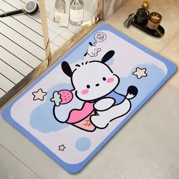 Диатомовая грязь для ванной комнаты, нескользящий коврик для ног с мультяшной мелодией, впитывающий коврик для ног для ванной комнаты, грязный коврик для ног 40 * 60CM