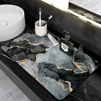 Диатомовая грязь дренажные подушечки коврик для ванной впитывающий коврик для сушки посуды столовые приборы подставка для столовых приборов коврик для сушки кофе держатель для напитков для кухни 30x40 cm
