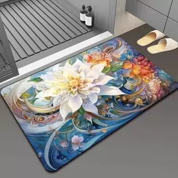 Диатомовая грязь Туалет Дверь Нескользящий Коврик Бытовой Туалет Быстросохнущий Коврик Ванная Комната Туалет Впитывающий Нескользящий Коврик 40*60cm gzn